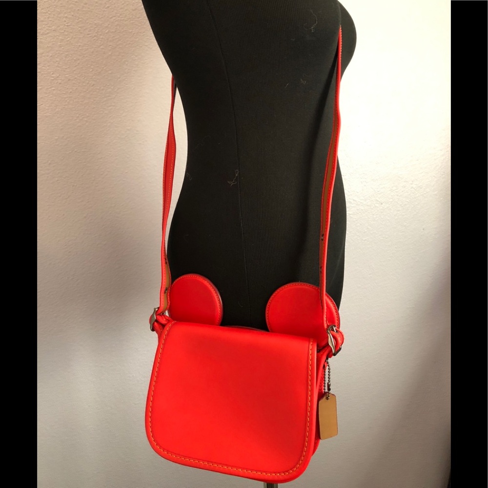 Coach x Disney Mickey Patricia Saddle Bag